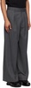 Gray Pleated Wide Leg Trousers