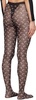 Brown Moon Printed Mesh Tights