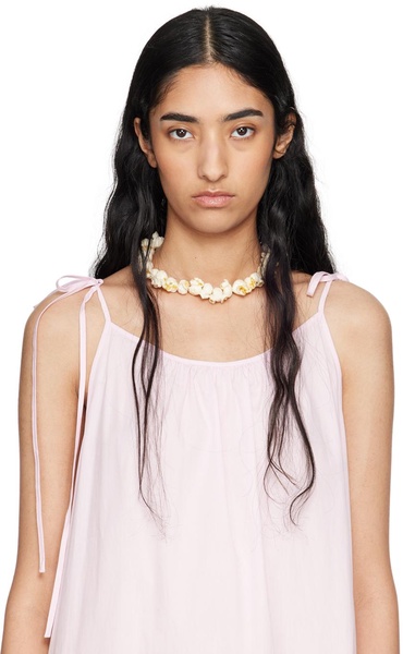 Off-White Popcorn Shape Necklace