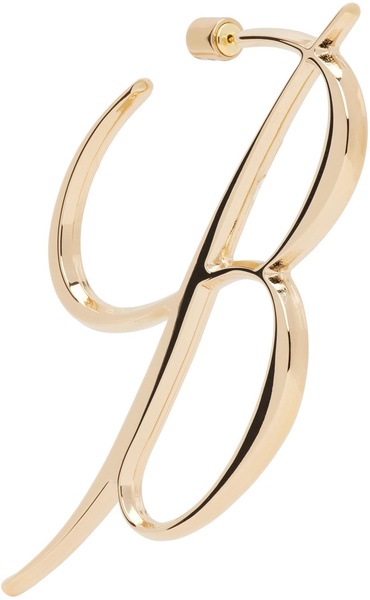 Gold B Monogram Single Earring