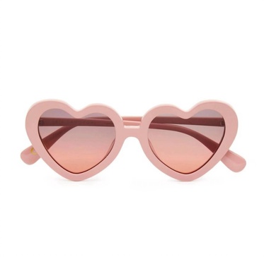 women's sweetheart sunglasses in blush