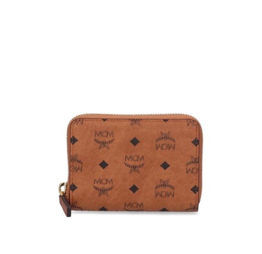 MCM Monogram Print Zip-Around Wallet