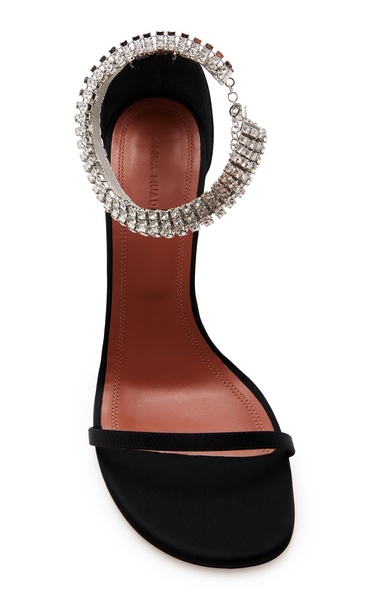 Iman Crystal-Embellished Satin Sandals