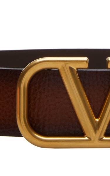 Valentino Garavani Leather VLogo Belt