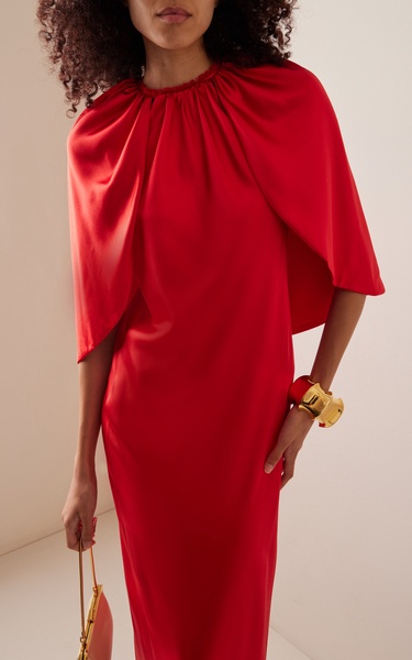 Exclusive Silk Cape Gown