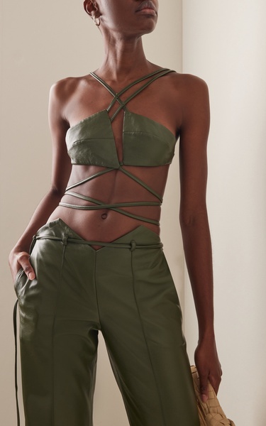 Montiva Vegan Leather Bra Top