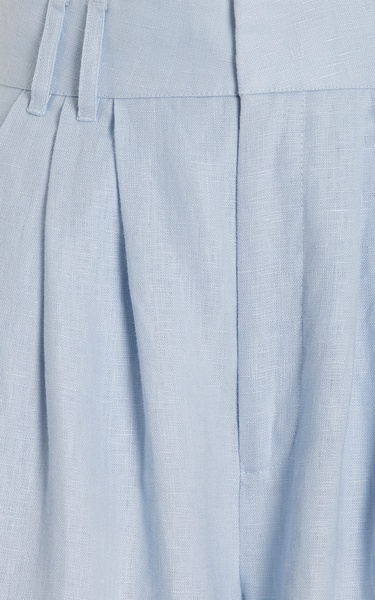 Parker Pleated Linen Wide-Leg Pants