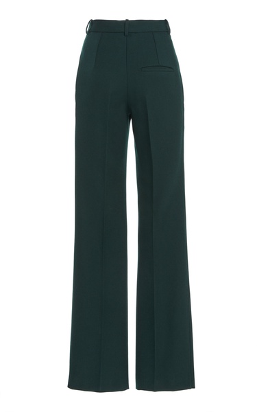 High-Rise Flared Wool Pants