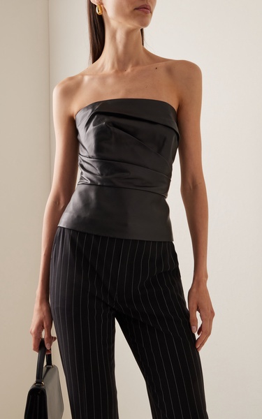 Schofield Strapless Leather Top