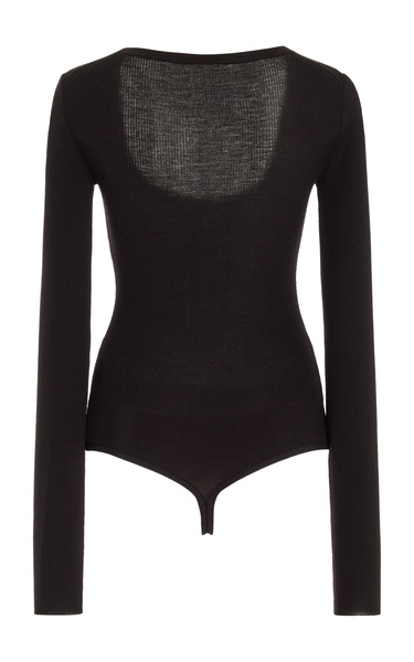 Ribbed-Knit Bodysuit