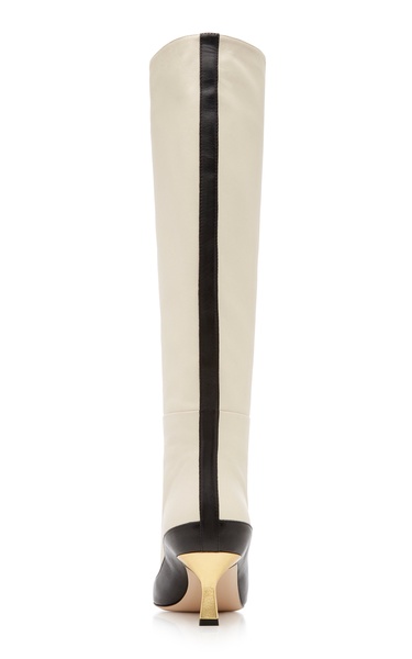 Bente Two-Tone Leather Knee Boots