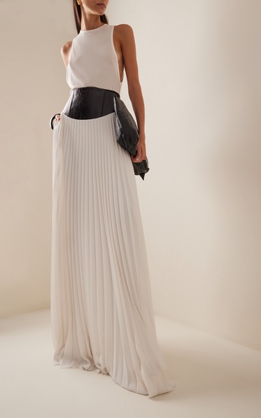 Laurel Pleated Maxi Skirt