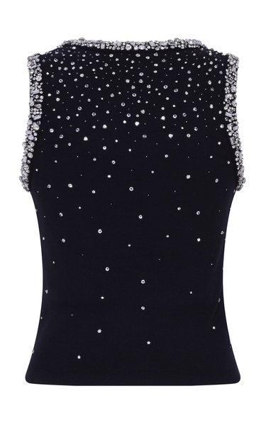 Crystal-Embellished Cotton Tank Top