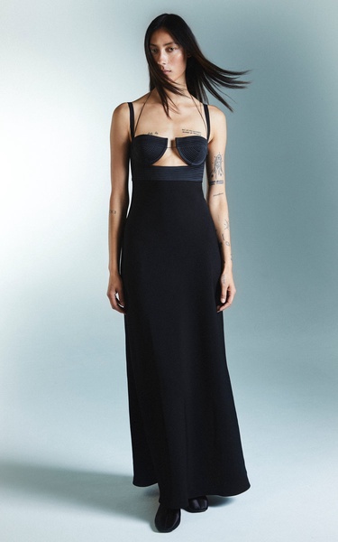 Veronique Cutout Bra-Top Maxi Dress