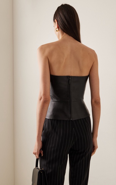 Schofield Strapless Leather Top