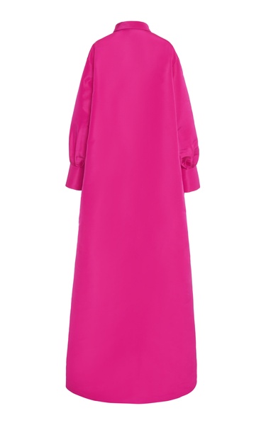 Silk Faille Shirt Gown