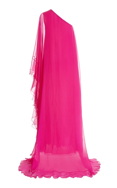 Asymmetric Silk Gown 