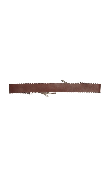 Interlocking Hands Leather Belt