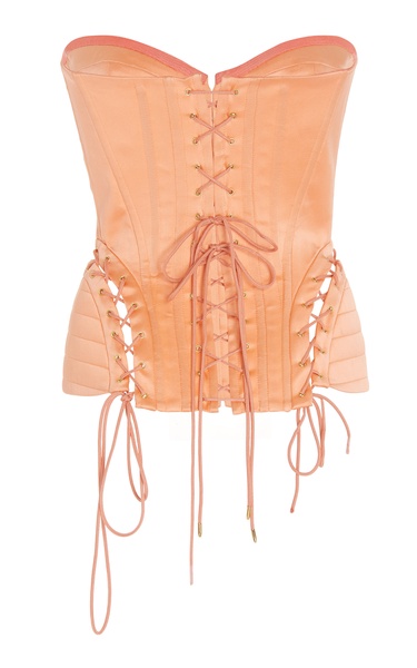 Lace-Up Hip Silk Corset