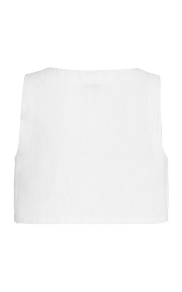 Exclusive Alice Linen Crop Top