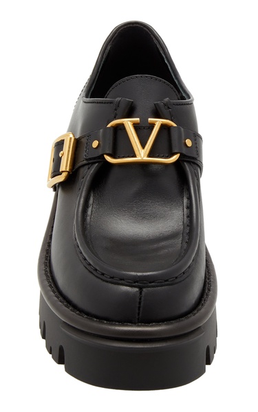 Valentino Garavani Monk-Strap Leather Loafers