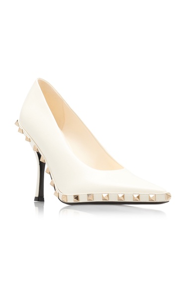 Rockstud Leather Pumps