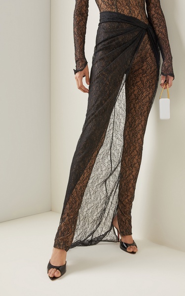 Sheer Wrap Maxi Skirt