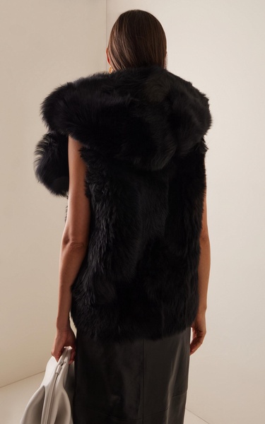 Aubrey Hooded Toscana Shearling Vest