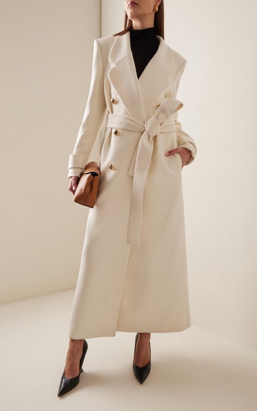 Double-Breasted Wool-Blend Coat