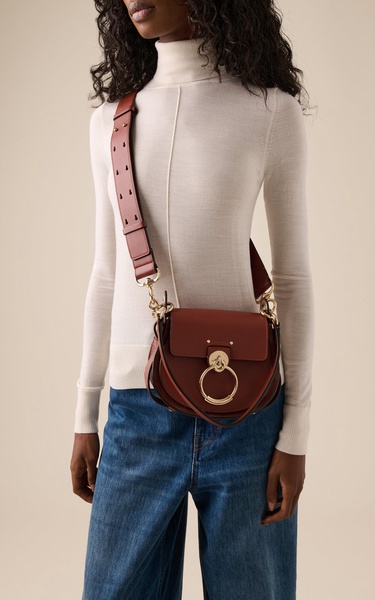 Tess O-Ring Leather And Suede Bag