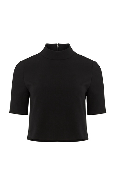 Mockneck Wool-Blend Top