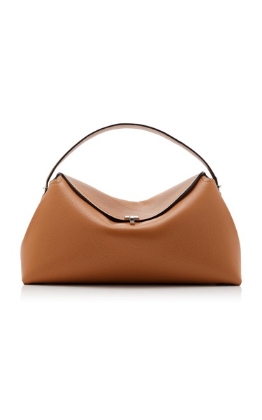 T-Lock Leather Top Handle Bag