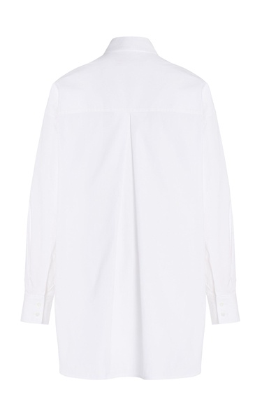 Oversized Cotton-Blend Button-Down Shirt