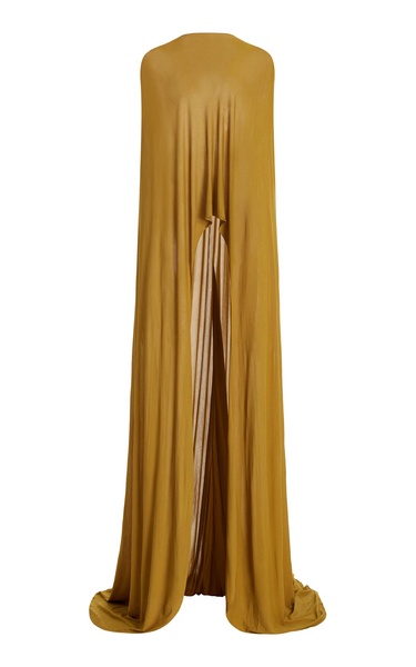 The Mayowa Draped Sheer Crepe Top