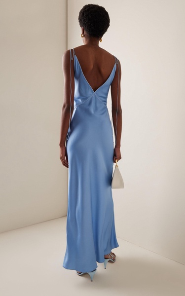 Terrin Cutout Satin Maxi Slip Dress