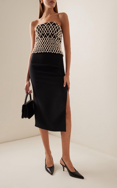 Exclusive Crepe Midi Pencil Skirt