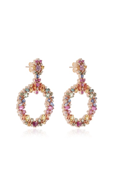 La Fantaisie 18K Rose Gold Sapphire Earrings