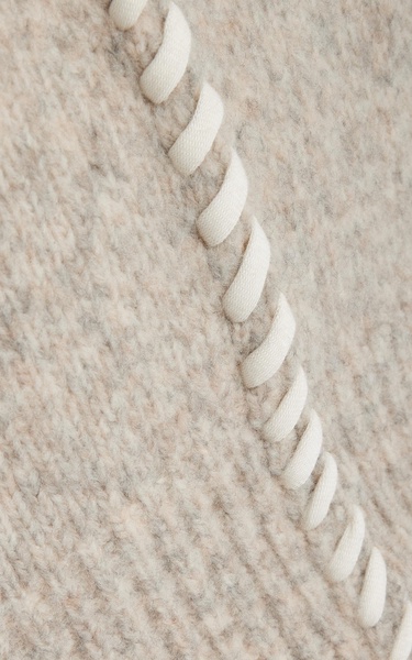 Whip-Stitched Wool-Blend Knit Sweater