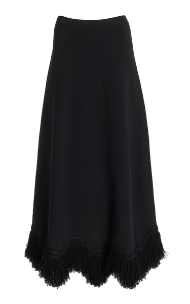 Paulina Fringed Knit Maxi Skirt