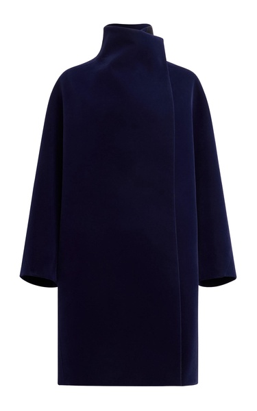 Flocked Wool-Velvet Coat