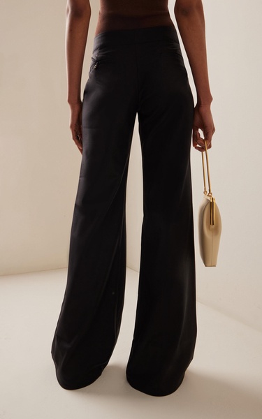 La Valiente Stretch Cotton Wide-Leg Pants