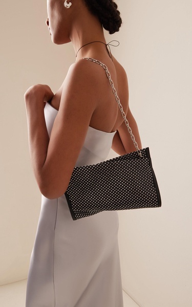 Loubitwist Small Studded Leather Clutch