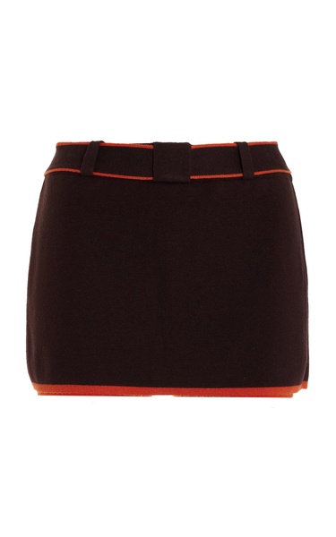 Exclusive Jasmy Ribbed-Knit Mini Skirt