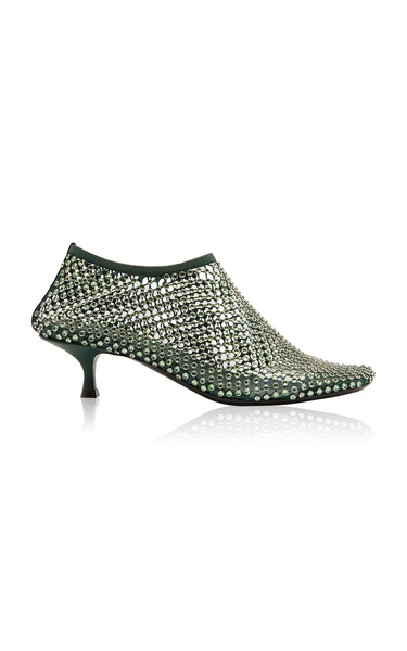 Minette Crystal-Embellished Mesh Pumps