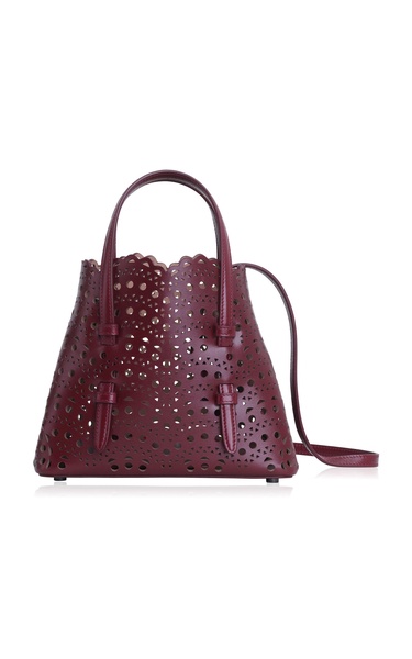 Mina 20 Laser-Cut Leather Top Handle Bag