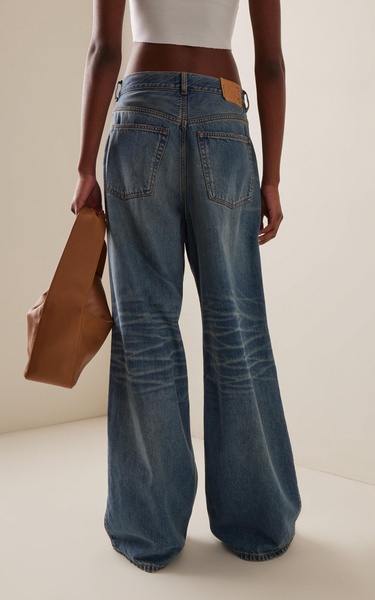 Candy Rigid Pleated Wide-Leg Jeans