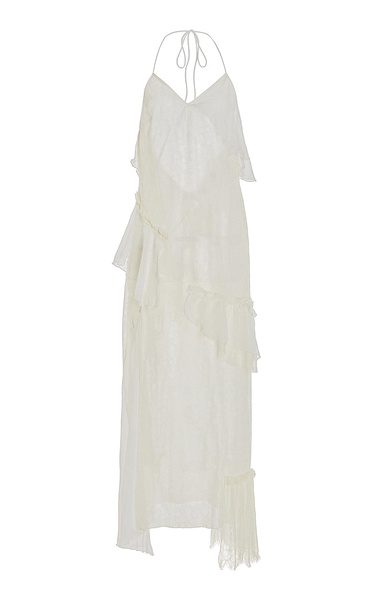 Exclusive Ruffled Lace Maxi Dress