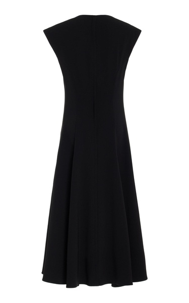 Georgia Cap-Sleeve Crepe Midi Dress