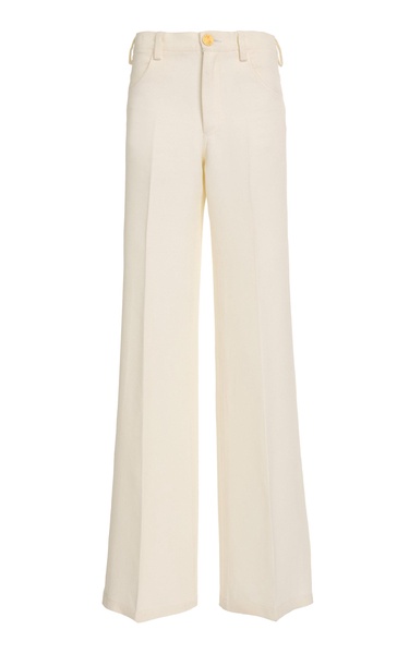 High-Rise Crepe Straight-Leg Pants