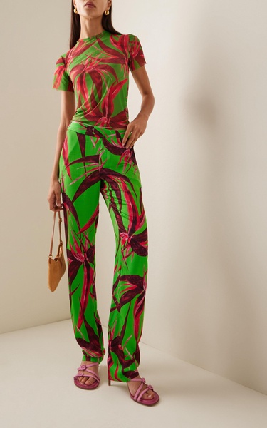 Cruise Printed Straight-Leg Pants